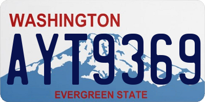 WA license plate AYT9369