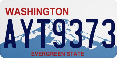 WA license plate AYT9373