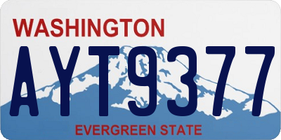 WA license plate AYT9377