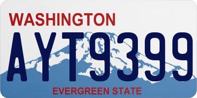 WA license plate AYT9399