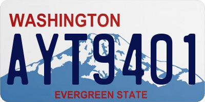 WA license plate AYT9401