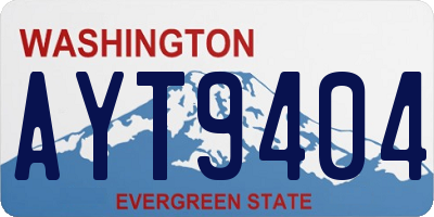 WA license plate AYT9404