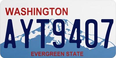 WA license plate AYT9407