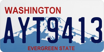 WA license plate AYT9413