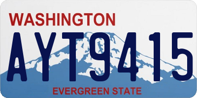 WA license plate AYT9415