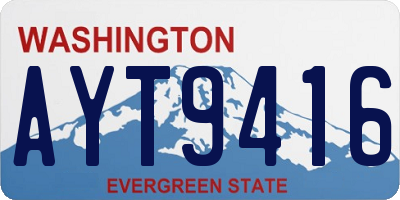 WA license plate AYT9416