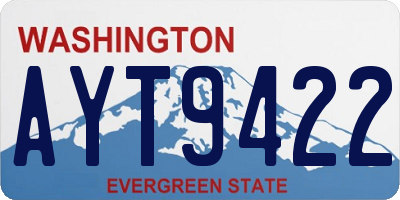WA license plate AYT9422