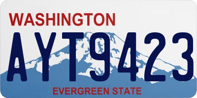 WA license plate AYT9423