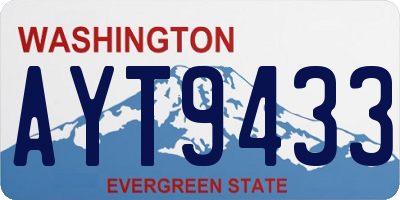 WA license plate AYT9433