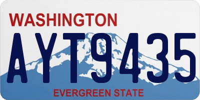 WA license plate AYT9435