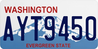 WA license plate AYT9450