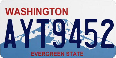 WA license plate AYT9452