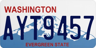 WA license plate AYT9457