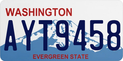 WA license plate AYT9458