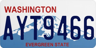 WA license plate AYT9466
