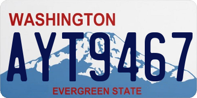 WA license plate AYT9467