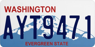 WA license plate AYT9471