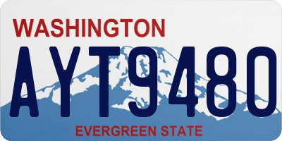 WA license plate AYT9480
