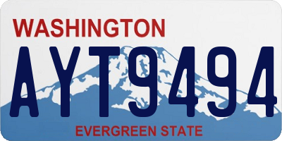 WA license plate AYT9494
