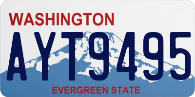 WA license plate AYT9495