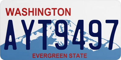 WA license plate AYT9497
