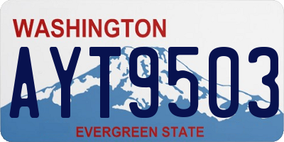 WA license plate AYT9503