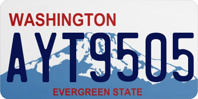 WA license plate AYT9505