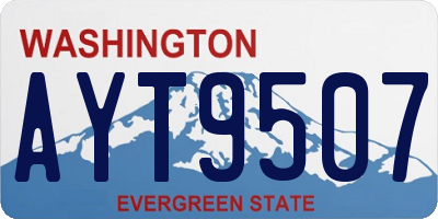 WA license plate AYT9507
