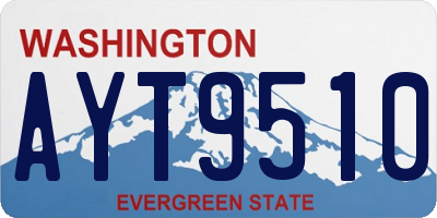 WA license plate AYT9510