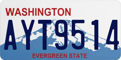 WA license plate AYT9514