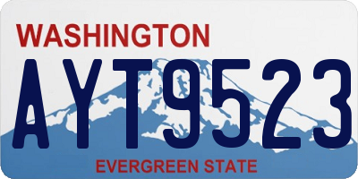 WA license plate AYT9523
