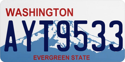 WA license plate AYT9533