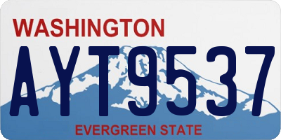 WA license plate AYT9537