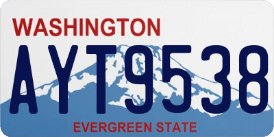 WA license plate AYT9538