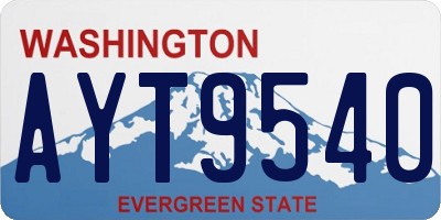 WA license plate AYT9540