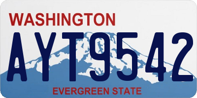 WA license plate AYT9542