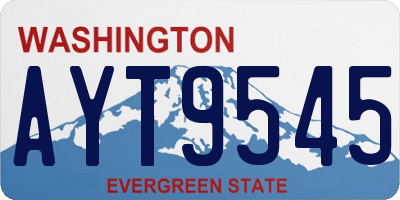 WA license plate AYT9545