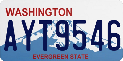 WA license plate AYT9546