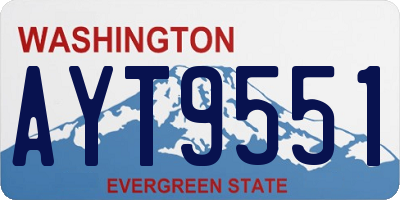 WA license plate AYT9551