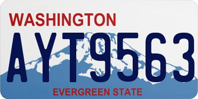 WA license plate AYT9563