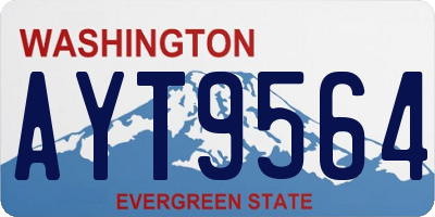 WA license plate AYT9564