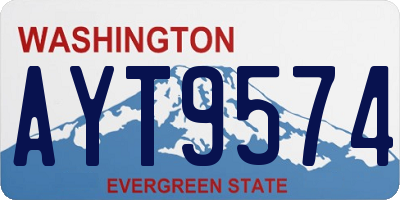 WA license plate AYT9574