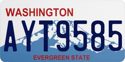 WA license plate AYT9585