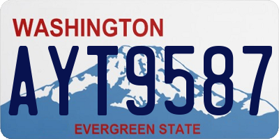 WA license plate AYT9587