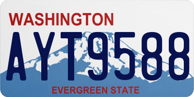 WA license plate AYT9588