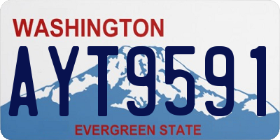 WA license plate AYT9591