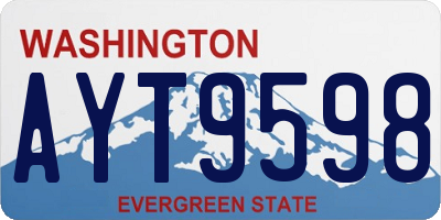 WA license plate AYT9598
