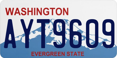 WA license plate AYT9609