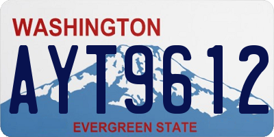 WA license plate AYT9612
