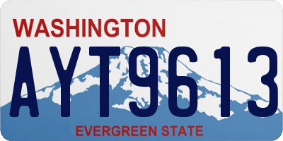 WA license plate AYT9613